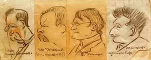 Fire portretter av Heinrich Zille