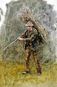 En bunt med tre (akvarell på papir) av Helen Allingham