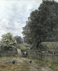 Et gårdstun av Helen Allingham