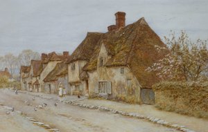A Village Street, Kent av Helen Allingham