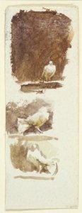 Duer (wc på papir) av Helen Allingham