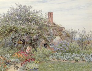 Nær Hambledon (wc på papir) av Helen Allingham