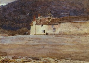The Last House in Lynmouth, 1874 (wc på papir) av Helen Allingham