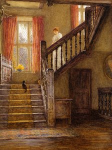 The Staircase, Whittington Court, Gloucestershire (wc på papir)