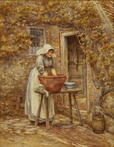 Vaskedag, av Helen Allingham