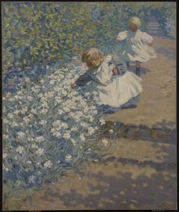 Plukke blomster, ca. 1912 av Helen Galloway McNicholl