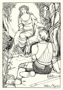 The Vision of the Knight Magnificent (gravering) av Helen S. Kuck