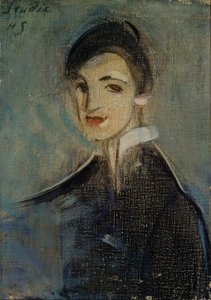 Sanger in Black, 1916-1917. av Helene Schjerfbeck