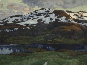 En sommerkveld nær Kallsjön (olje på lerret)
