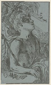 Døperen Johannes i villmarken av Hendrick Goltzius (attributed to)