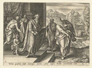Elia snakker for andre gang med kong Akab History of Elijah (serietittel) av Hendrick Goltzius (rejected attribution)