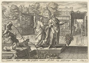 Elia spår en tørke for kong Akab History of Elijah (serietittel) av Hendrick Goltzius (rejected attribution)