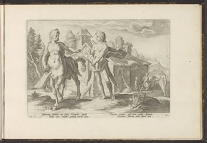 Apollo overlater Asclepius til Chiron Ovids metamorfoser (serietittel) Gjenskapninger av P. Ovidius Naso (serietittel) av Hendrick Goltzius (workshop of)