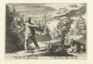Arcas retter pilen mot Callisto Ovids metamorfoser (serietittel)