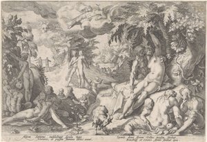 Gullalderen Metamorphoses of Ovid (serietittel) av Hendrick Goltzius (workshop of)