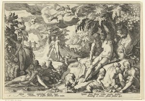 Gullalderen Ovids metamorfoser (serietittel) av Hendrick Goltzius (workshop of)