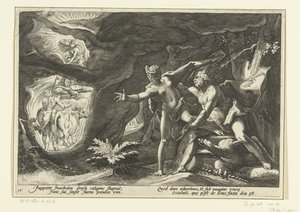 Jupiter bryter Io Ovids Metamorphoses (serietittel) av Hendrick Goltzius (workshop of)