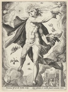Air Aer (tittel på objekt) De fire elementene (serietittel) av Hendrick Goltzius (workshop of)