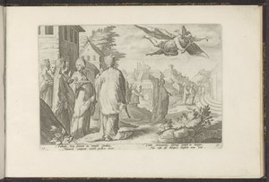 Mercury forelsker seg i Herse Ovids Metamorphoses (serietittel) Recreations of P. Ovidius Naso (serietittel) av Hendrick Goltzius (workshop of)