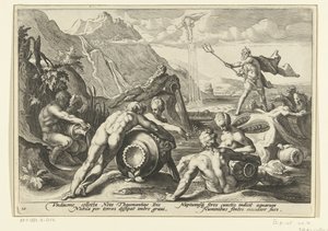 Neptun og elvegudene forårsaker en flom Ovids metamorfoser (serietittel)
