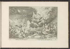 Val van Phaëthon Ovids metamorfoser (serietittel) The Herescheppingen van P. Ovidius Naso (serietittel) av Hendrick Goltzius (workshop of)