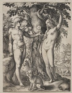 Adam og Eva av Hendrick Goltzius