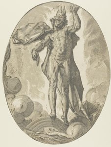 Aether, plate seks fra Demogorgon and the Deities av Hendrick Goltzius