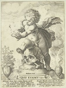 Allegori om livets forgjengelighet ("Quis Evadet?") av Hendrick Goltzius