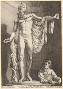 Apollo Belvedere, blad 3 fra "Tre antikke statuer fra Roma"