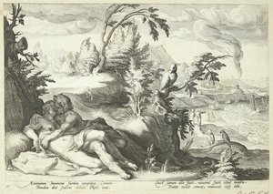 Apollon og Koronis av Hendrick Goltzius