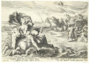 Bortføringen av Europa av Hendrick Goltzius