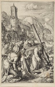 Kristus bærer korset av Hendrick Goltzius