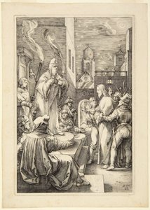 Kristus foran Kaifas av Hendrick Goltzius