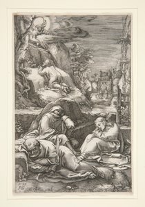 Kristus på Oljeberget / Kvalen i hagen av Hendrick Goltzius