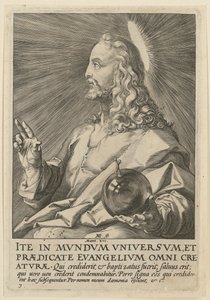 Kristus som Salvator Mundi, blad 7 fra serien «Kristus, de tolv apostlene og Paulus»