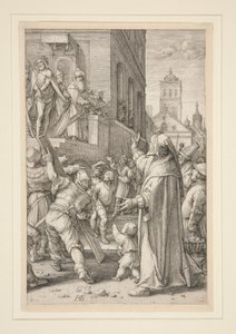 Ecce Homo, fra The Passion, #8 i en serie med 12 graveringer av Hendrick Goltzius