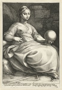 Erato The Nine Muses (serietittel) av Hendrick Goltzius