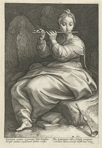 Euterpe The Nine Muses (serietittel) av Hendrick Goltzius