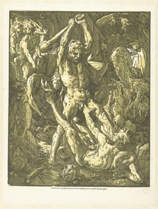Hercules en Cacus av Hendrick Goltzius