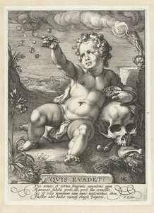 Homo bulla Hvem unngikk? (tittel på objekt) av Hendrick Goltzius