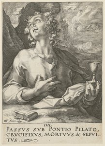 Johannes, blad 4 i serien «Kristus, de tolv apostlene og Paulus» av Hendrick Goltzius