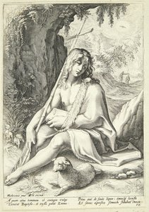 Døperen Johannes i ørkenen av Hendrick Goltzius