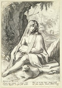 Døperen Johannes i ørkenen av Hendrick Goltzius