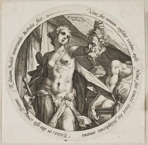 Judith med hodet til Holofernes av Hendrick Goltzius