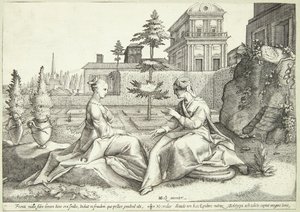 Juno forkledd som Beroë advarer Semele av Hendrick Goltzius