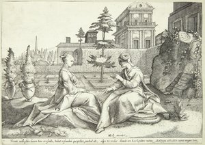 Juno forkledd som Beroë advarer Semele av Hendrick Goltzius