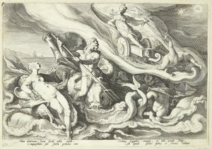 Juno klager over Kallisto til Okeanos og Tethys av Hendrick Goltzius