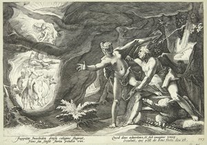 Jupiter og Io av Hendrick Goltzius