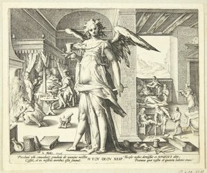 Legen som en engel av Hendrick Goltzius