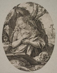 Maria Magdalena av Hendrick Goltzius